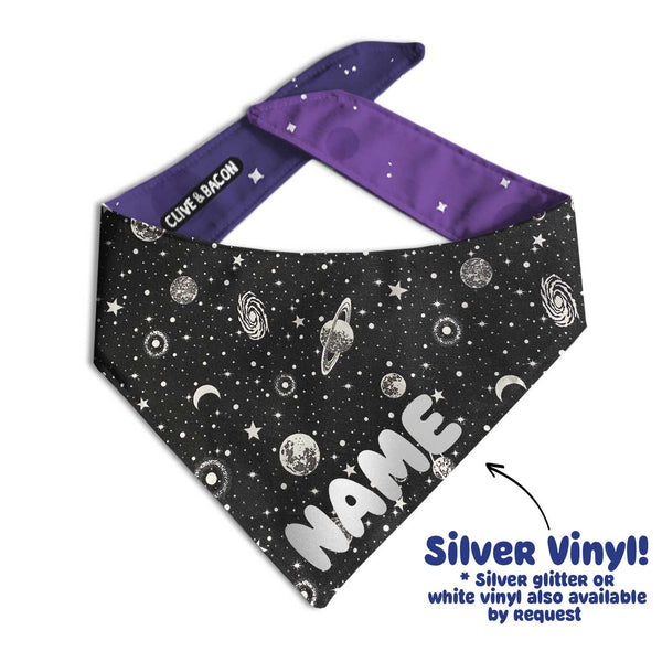 Galaxy Personalized Dog Bandana - Clive and Bacon