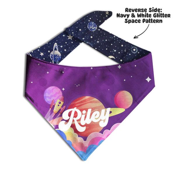Galaxy Personalized Dog Bandana - Clive and Bacon