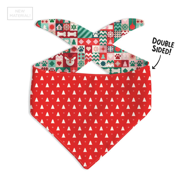 Geometric Holiday Dog Bandana - Clive and Bacon