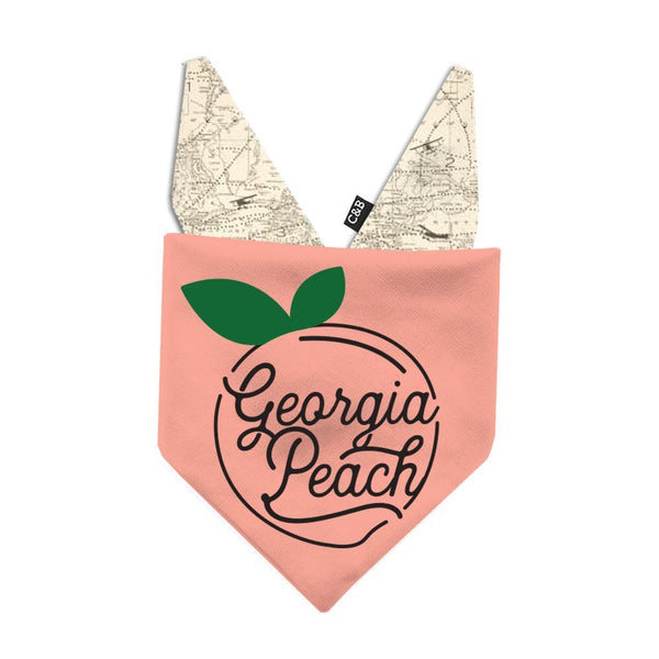 Georgia Peach "Peach" Design Custom Bandana - Clive and Bacon