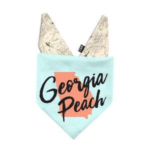 Georgia Peach "State" Design Custom Bandana - Clive and Bacon
