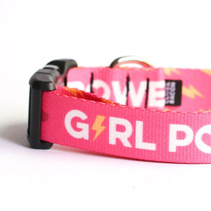 Girl Power! Dog Collar - Clive and Bacon