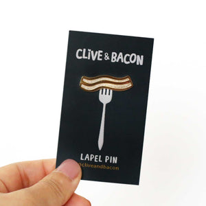 Golden Bacon Lapel Pin - Clive and Bacon