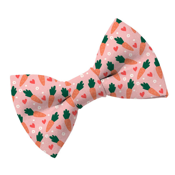 Green Carrot Dog Bow Tie - Clive and Bacon