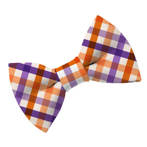 Halloween Plaid Bow Tie - Clive and Bacon