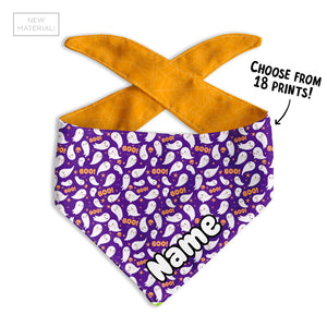 Haunted Mansion Orange Dog Bandana - Clive and Bacon