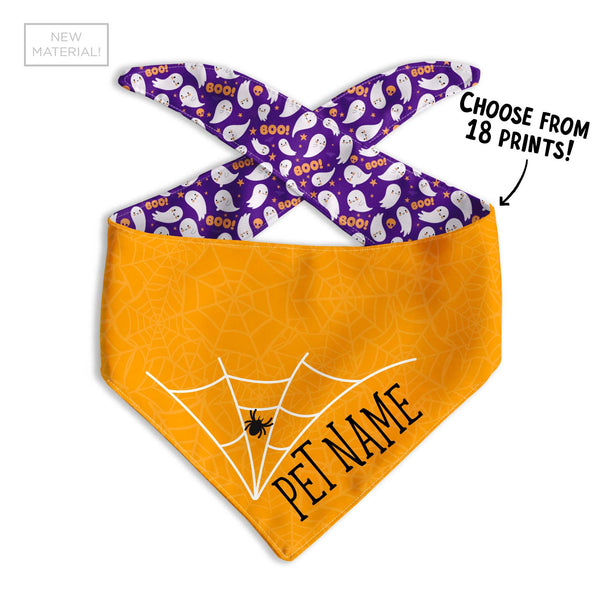 Haunted Mansion Orange Dog Bandana - Clive and Bacon