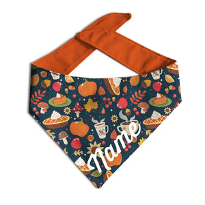 Hello Fall Dog Bandana - Clive and Bacon