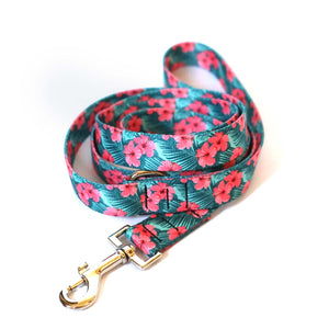 Hibiscus Dog Leash - Clive and Bacon