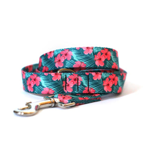 Hibiscus Dog Leash - Clive and Bacon
