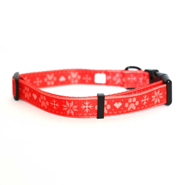 Holiday Sweater Dog Collar - Clive and Bacon