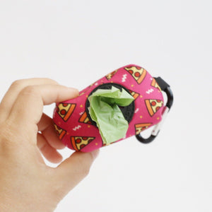 Hot Pink Pizza Poop Bag Holder - Wholesale - Clive and Bacon
