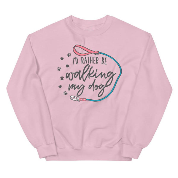 I'd Rather Be Walking My Dog Crewneck Sweatshirt - Clive and Bacon