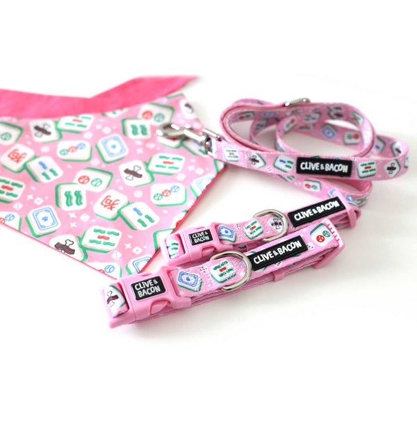 Lady Mahjong Padded Dog Leash - Clive and Bacon