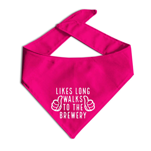 Likes Long Walks to the Brewery Dog Bandana - Clive and Bacon