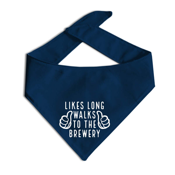 Likes Long Walks to the Brewery Dog Bandana - Clive and Bacon