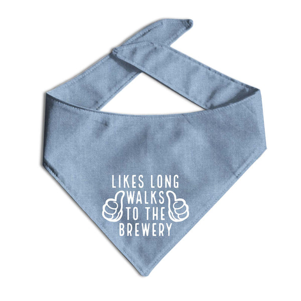 Likes Long Walks to the Brewery Dog Bandana - Clive and Bacon