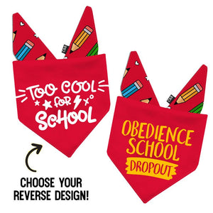 Lookin' Sharp! Pencil Dog Bandana - Clive and Bacon