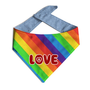 Love is Love Dog Bandana - Clive and Bacon