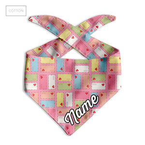Love Letters Personalized Dog Bandana - Clive and Bacon