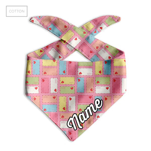 Love Letters Personalized Dog Bandana - Clive and Bacon