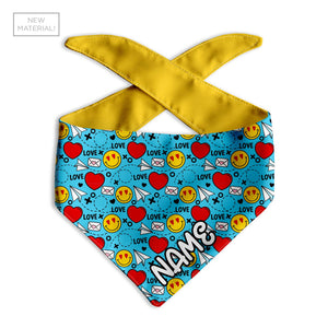 Love Notes Personalized Dog Bandana | 2 Colors - Clive and Bacon