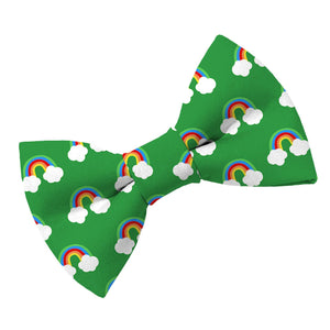Lucky Rainbow Dog Bow Tie - Clive and Bacon