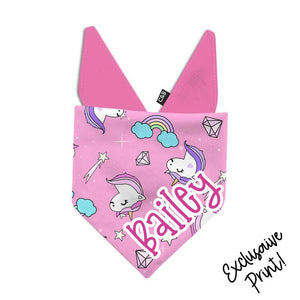 Magic Unicorn Dog Bandana - Clive and Bacon