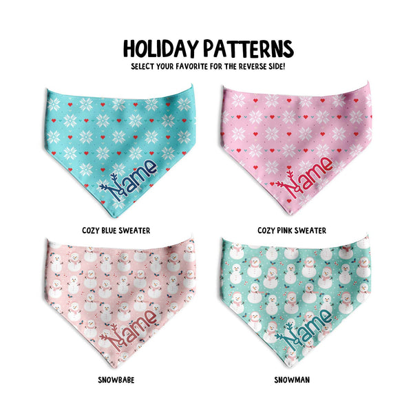 Mint Candy Cane Dog Bandana - Clive and Bacon
