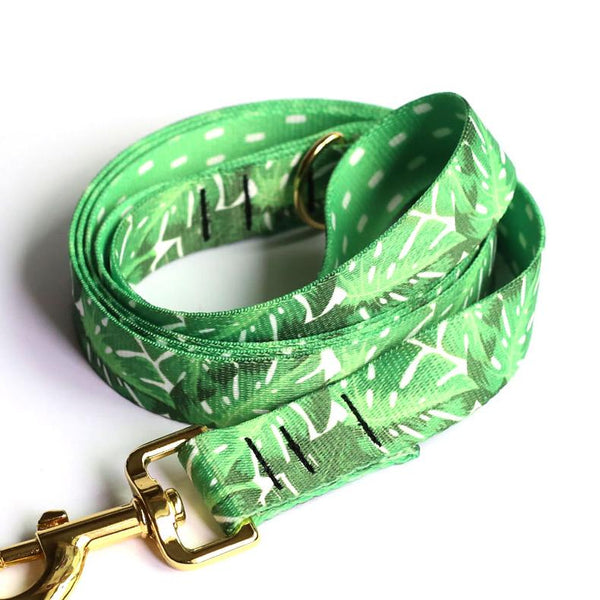 Monstera Magic Dog Leash - Clive and Bacon
