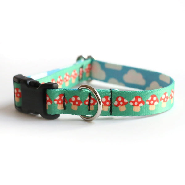 Mushrooms Dog Collar - Clive and Bacon