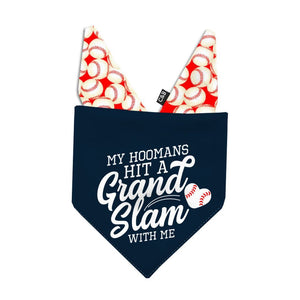 My Hoomans Hit A Grand Slam with Me Dog Bandana - Clive and Bacon