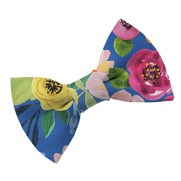 Ocean Floral Dog Bow Tie - Clive and Bacon