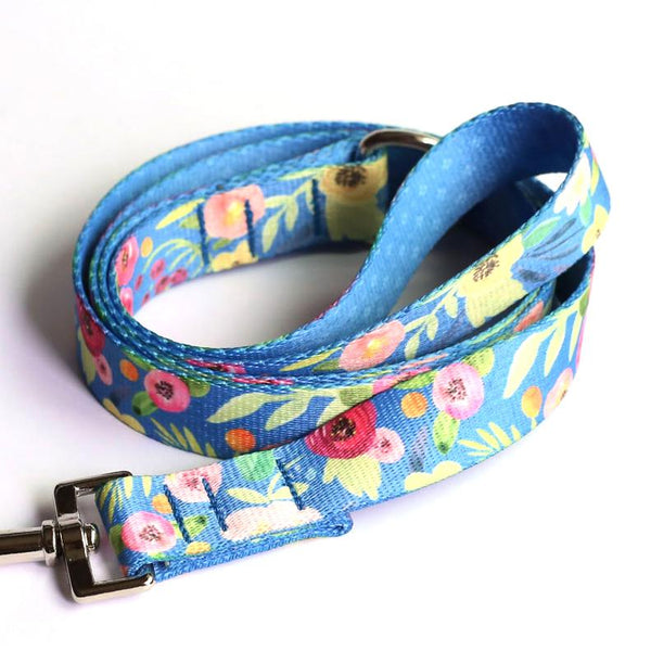 Ocean Floral Dog Leash - Clive and Bacon