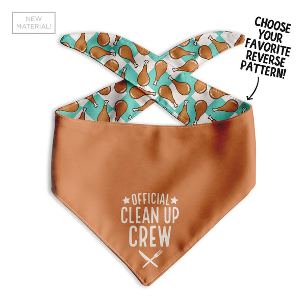 Official Clean Up Crew Dog Bandana - Clive and Bacon