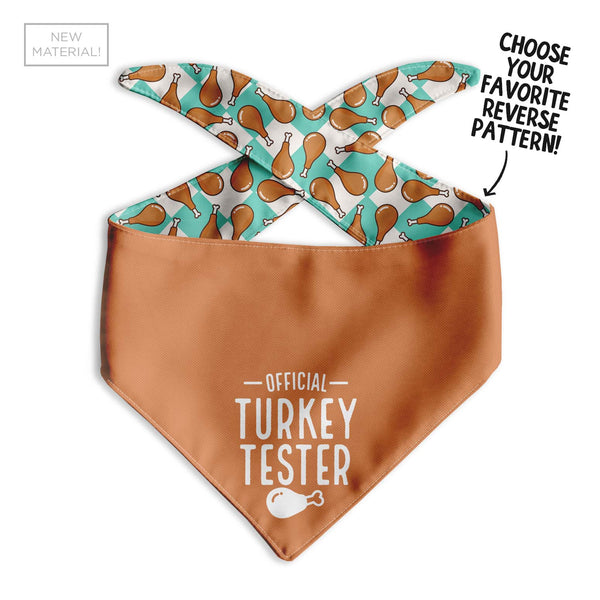 Official Turkey Tester Dog Bandana - Clive and Bacon