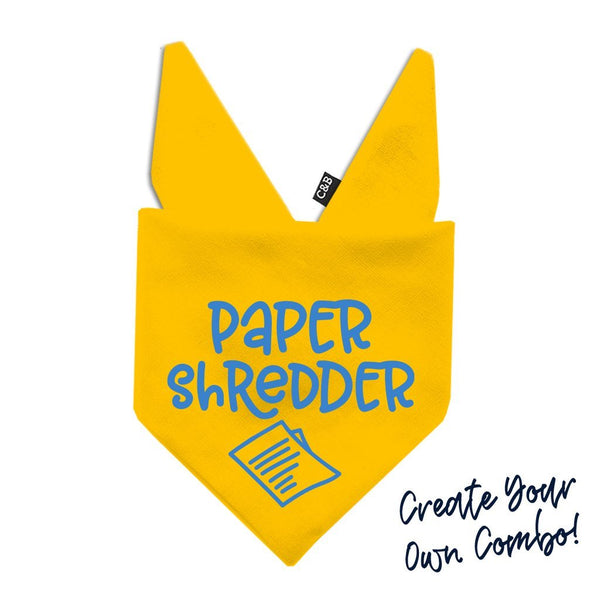 Paper Shredder Dog Bandana - Clive and Bacon