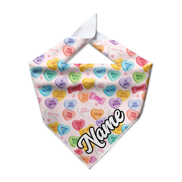 Pawlentine Candy Cooling Dog Bandana - Clive and Bacon
