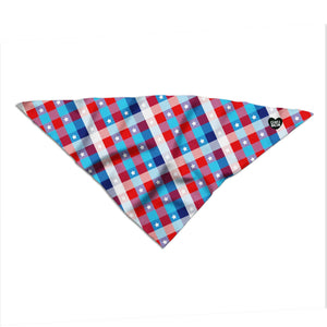 Pawtriotic Plaid Cooling Bandana - Clive and Bacon