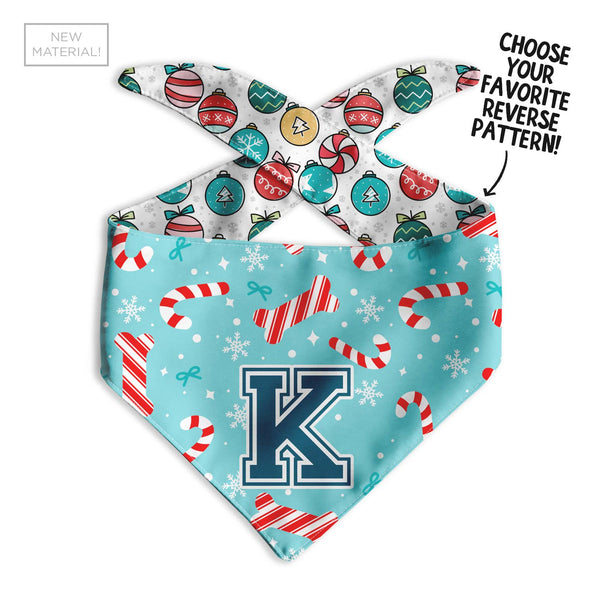 Peppermint Candy Cane Dog Bandana - Clive and Bacon