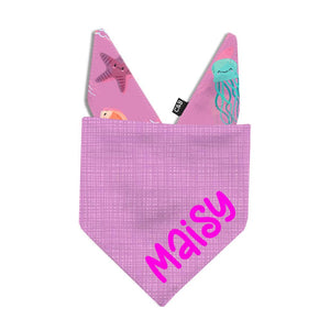 Pink Whaley Awesome Dog Bandana - Clive and Bacon