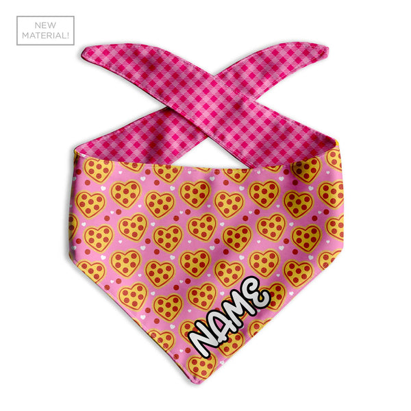Pizza My Heart Personalized Dog Bandana - Clive and Bacon