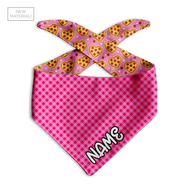 Pizza My Heart Personalized Dog Bandana - Clive and Bacon