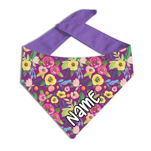 Plum Floral Dog Bandana | Clive and Bacon - Clive and Bacon