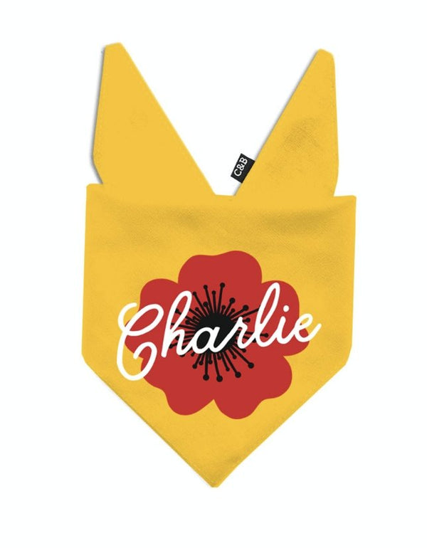 Poppy Flower Dog Bandana - Clive and Bacon