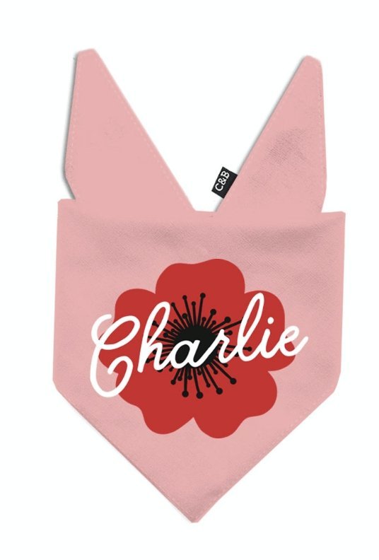 Poppy Flower Dog Bandana - Clive and Bacon
