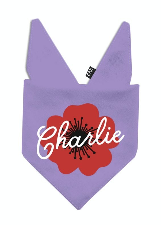 Poppy Flower Dog Bandana - Clive and Bacon
