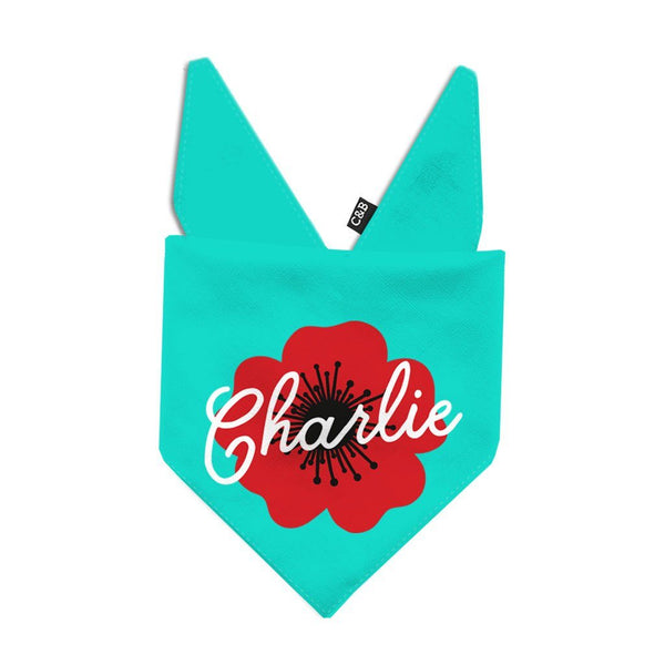 Poppy Flower Dog Bandana - Clive and Bacon