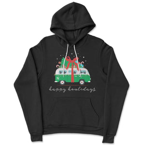 Pre-Order| Juniper Green Happy Howlidays Holiday Van Hoodie - Clive and Bacon