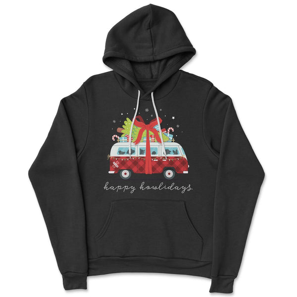 Pre-Order| Red Buffalo Happy Howlidays Holiday Van Hoodie - Clive and Bacon